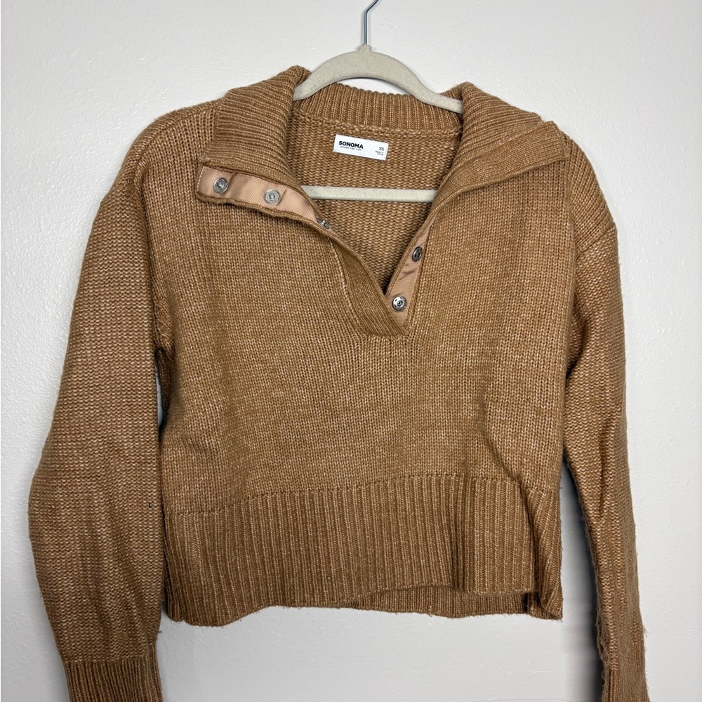 Sonoma Women's V-Neck Sweater - Brown